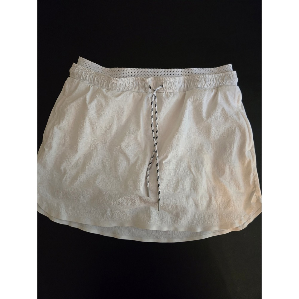 Athleta Womens 12 Crest Skort White Athletic Tennis Golf Skirt 531132-01